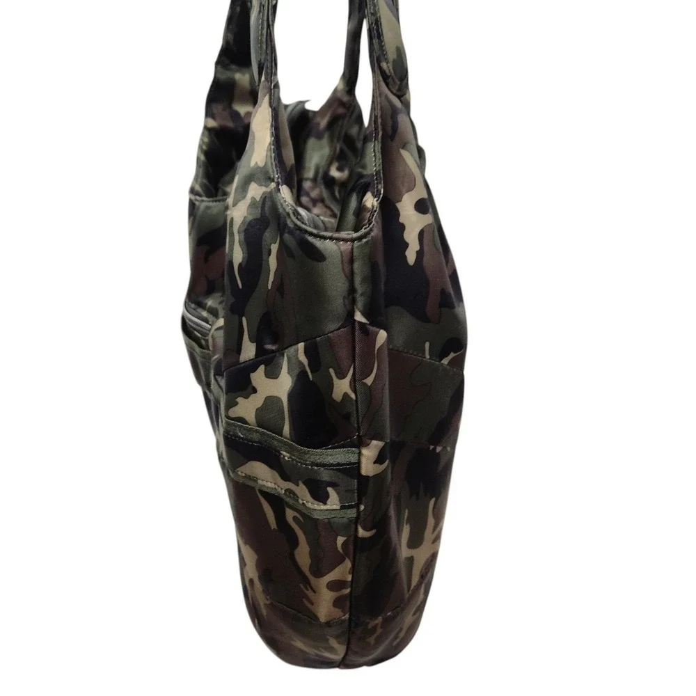 LUG Gondola SE Hobo Bag Womens Large Green Camo Shoulder Travel Purse Zip Top